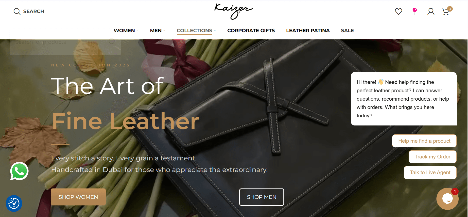 Mohsin Imran - Full Stack Laravel and Next.js Developer case study screenshot for Premium Handcrafted Leather Goods